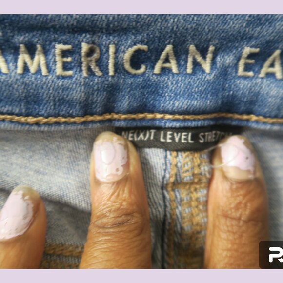 American Eagle Outfitters next level stretch skinny kick in blue size 6. - Picture 5 of 10